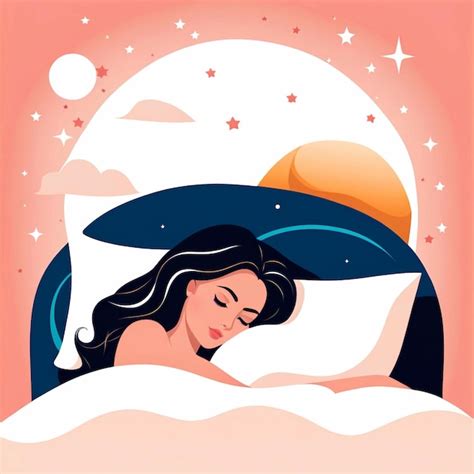 Premium Photo Vector Of World Sleep Day Illustration With Woman