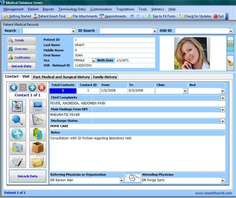 Medical Patient Database Software