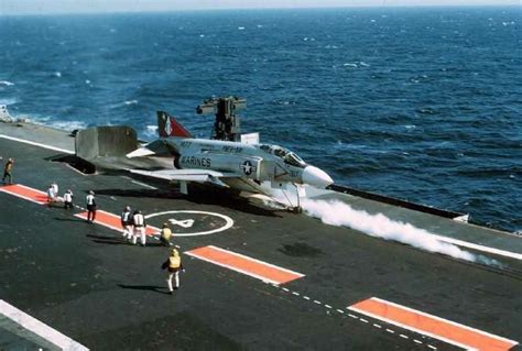 Vmfa 531 Grey Ghosts F 4 Phantom Ready To Launch From Hms Ark Royal