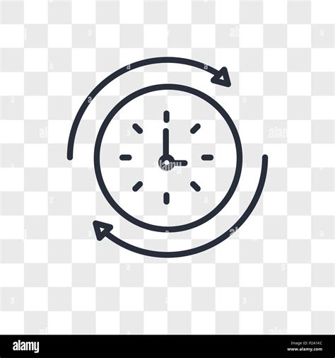 Rewind time vector icon isolated on transparent background, Rewind time ...