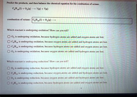 Solved Predict Thc Products And Then Balance The Chemical Equation