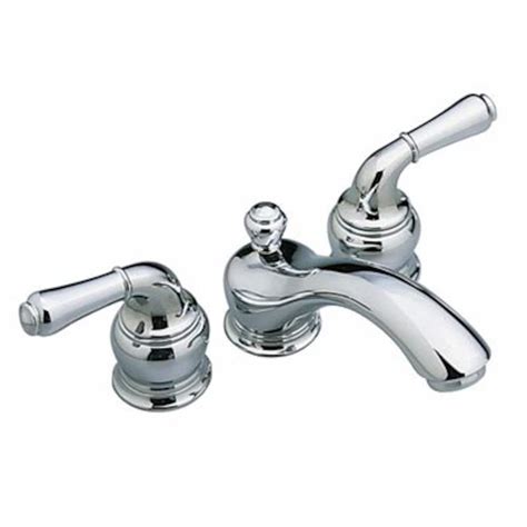 Moen Monticello 2 Handle 4 Inch Mini Widespread Bathroom Sink Faucettap In Chrome Drain