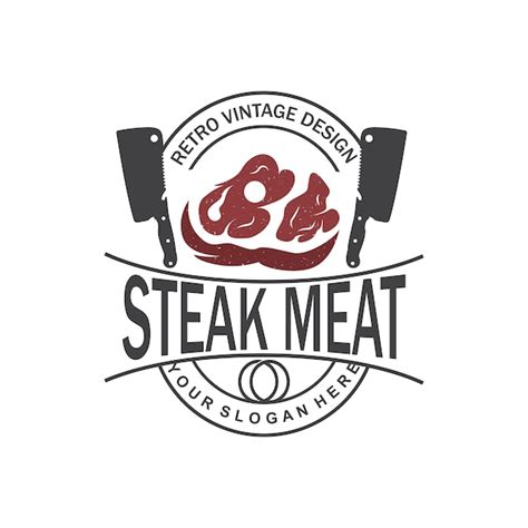 Premium Vector Steak Logo Vintage Retro Rustic Bbq Grill Theme Design