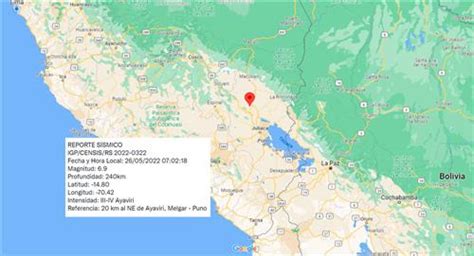 Temblor Hoy En Ica Sismo De Se Registr Este Jueves De Mayo Por