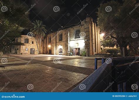 Old Yaffo By Night Israel Editorial Stock Image Image Of Gate 80295284