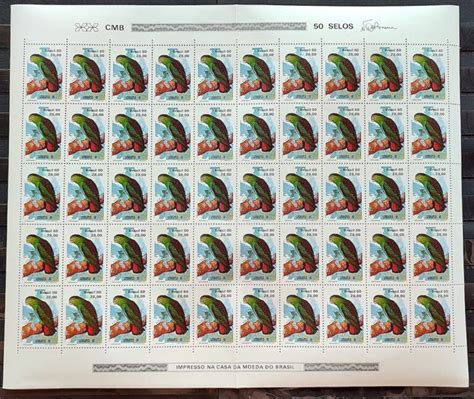 C 1169 Selo Fauna Psitacideos Papagaio Ave Passaro 1980 Folha