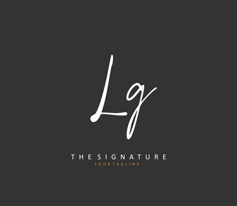 Lg Initial Letter Handwriting And Signature Logo A Concept Handwriting