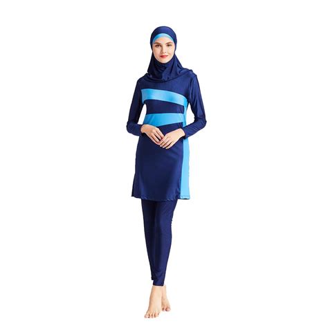 Women Modest Muslim Swimsuit Full Coverage Swimwear Islamic Hijab