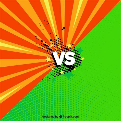 Fondo Colorido De Versus Con Efecto Halftone Vector Gratis