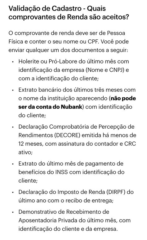 Comprovante De Renda Est Gio Conta Do Nubank Nucommunity