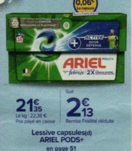 Anti Crise Fr Lessive Ariel All In Pods Chez Carrefour Market