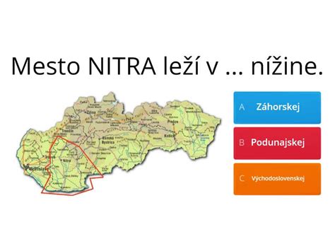 Vla Od Dunaja Po Horn D Nitra S Okol M Quiz