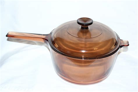 Amazon Corning Vision Visionware Amber Covered Pot Saucepan L