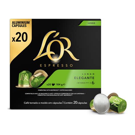 L OR Espresso Lungo Elegante 20 Cups Zalige Koffie