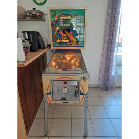 Flipper Gottlieb Jet Spin 1977 Bois Vendu