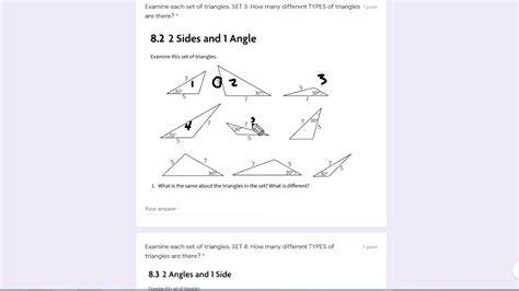 7th Grade Introduction To Building Triangles Youtube