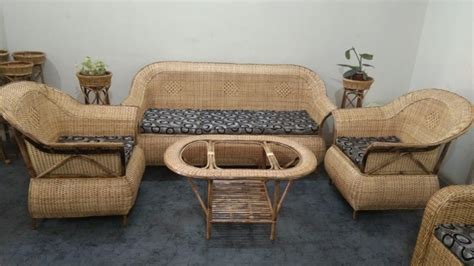 Cane Premium Sofa Set Design Assam Cane Furniture Can