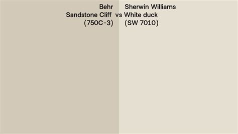 Behr Sandstone Cliff 750c 3 Vs Sherwin Williams White Duck Sw 7010