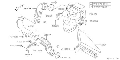 46012VA020 Engine Air Intake Hose Duct Air Intake CLEANER Cooling