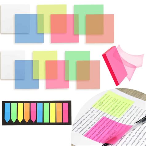 Transparent Sticky Notes Pad Sheets Pads X Clear Sticky Note