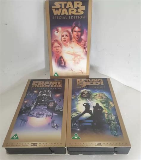 Star Wars Trilogy Special Edition Gold Box Set Vhs Sur