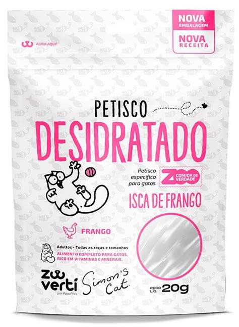 Petisco Isca De Frango Natural Desidratado G Simon S Cat Para Gatos