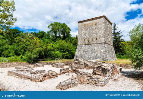 Ruinen Der Antiken Stadt Butrint In Albanien Stockbild Bild Von