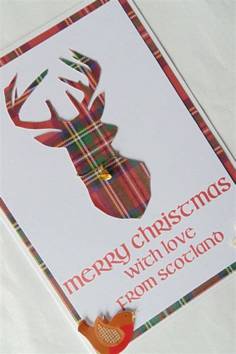 Christmas From Scotland Card Scottish Cards Scotland Cards Stag