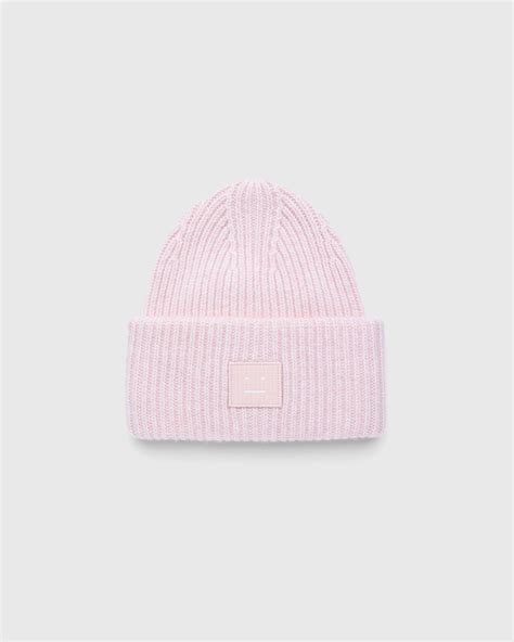 Acne Studios Large Face Logo Beanie Pink Highsnobiety Shop