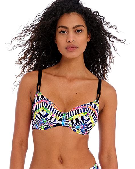 FREYA Electro Rave Underwire Plunge Bikini Top Zappos