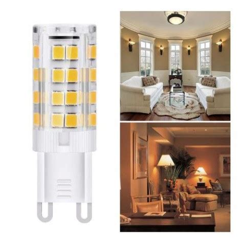 Lâmpadas Halopin G9 Led 5w Para Lustres E Arandelas Branco Quente