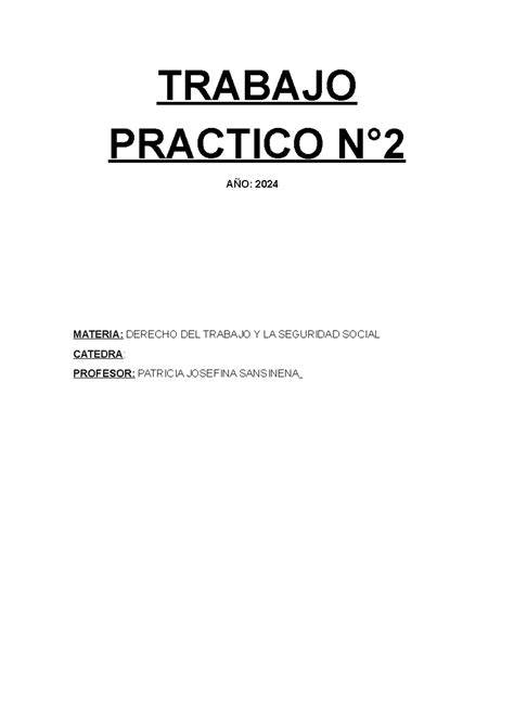 Tp Derecho Tp Derecho Aprobado Trabajo Practico N A O