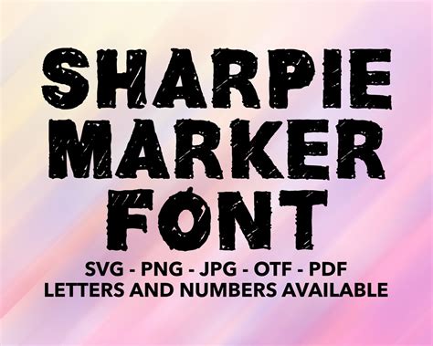 Sharpie Marker Font SVG, Sharpie Font for Cricut, Sharpie Font SVG, PNG ...