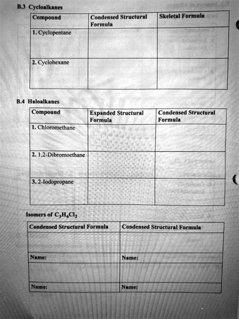 Solved Bj Cycloalkanes Compound Condensed Structural Formula Skeletal
