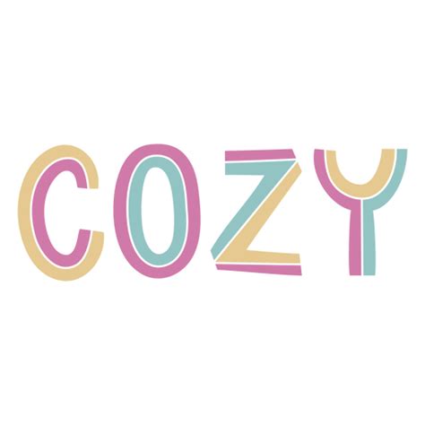 Cozy Word Stroke Png And Svg Design For T Shirts