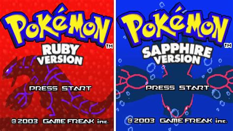 Pok Mon Ruby Sapphire Edition Title Screen Hq Youtube