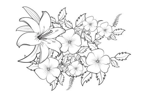 Floral Coloring Page Book For Adults Graphic By Stromgraphix Creative