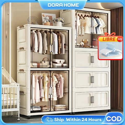 plastic aparador portable large wardrobe  hanger rod waterproof