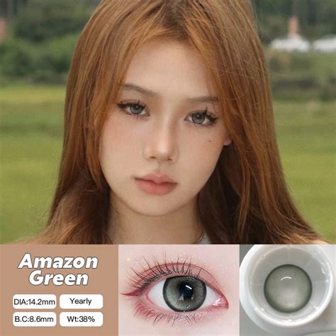 New Meadow Green Colored Contact Lenses 142mm Contact Lens Power（00 8