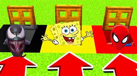 Minecraft Do Not Choose The Wrong Trapdoor Venom Spongebob Spiderman