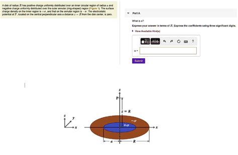 Disk Radius R Has Positive Charge Uniformly Distributed Over Inner