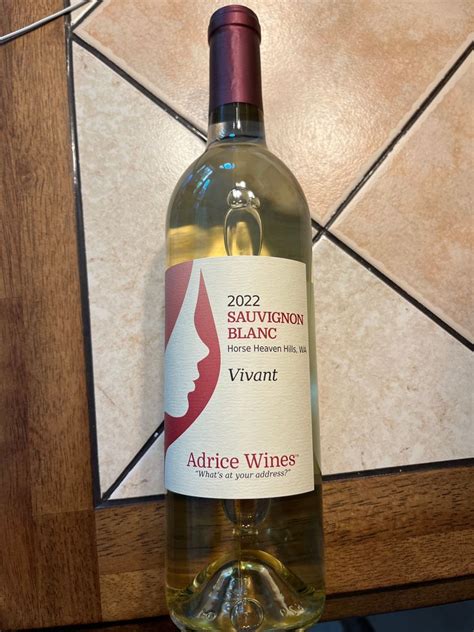 Adrice Wines Sauvignon Blanc Vivant Inland Desert Usa Washington