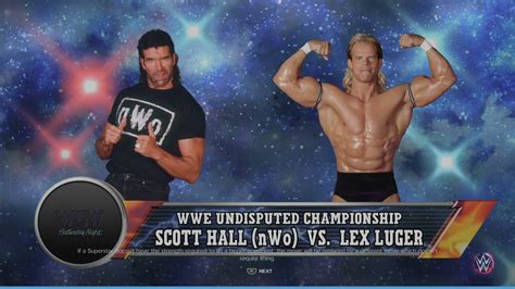 Wwe K Lex Luger Vs Scott Hall Undisputed Championship Youtube