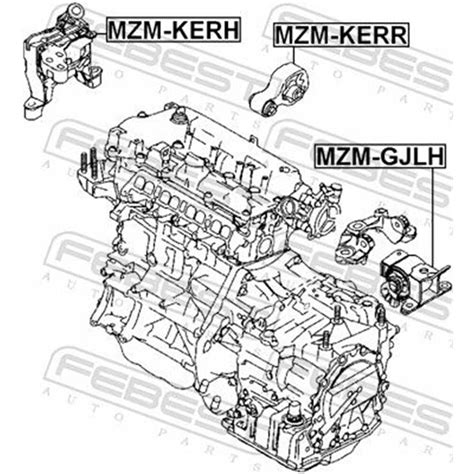 FEBEST MOTORLAGER HINTEN PASSEND FÜR MAZDA 3 6 CX 5 MZM KERR