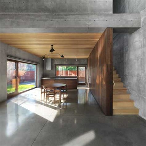 Spacious Canadian House Design Mixing Wood and Concrete with Natural Light