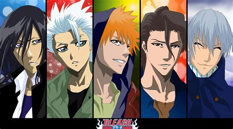 Byakuya Kuchiki Toshiro Hitsugaya Ichigo Kurosaki Aizen Sosuke And