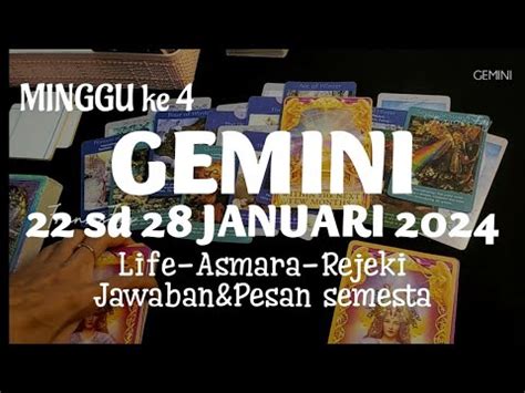 Gemini Hari Kedepan Sd Januari Ramalan Zodiak Minggu