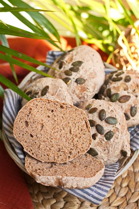 Glutenfreie Vollkornbrötchen mit Braunhirsemehl ohne Hefe Aha Foods