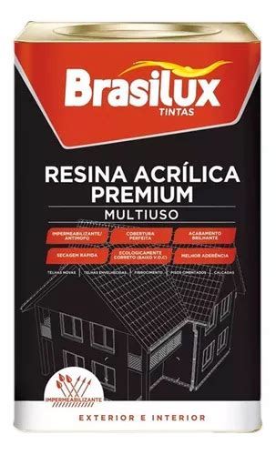 Resina Acrilica Base Agua Incolor 18 Litros Brasilux Frete grátis