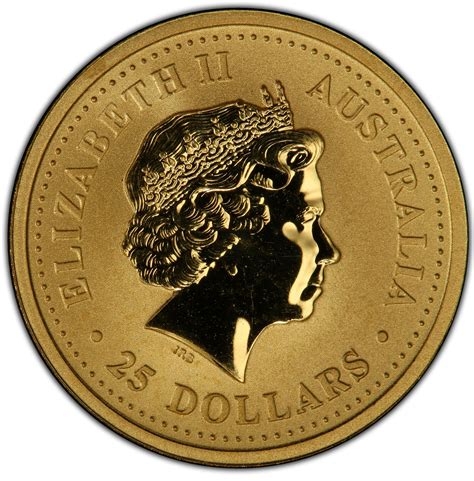 25 Dollars Elizabeth II 4th Portrait Year Of The Goat Gold